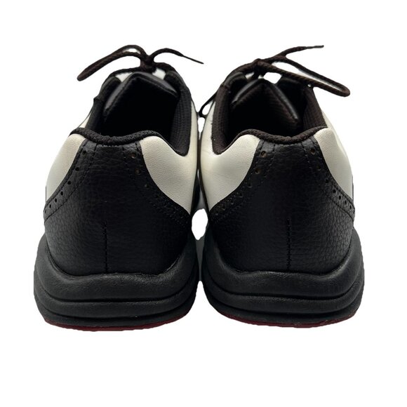 Footjoy Green Joys Size 7 M White Brown Saddle Oxford Leather Golf Shoes 45402 main image 4